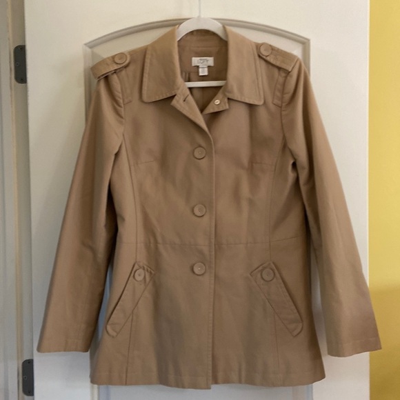 Ann Taylor Jackets & Blazers - Ann Taylor Loft Women’s Trench Rain Coat Beige Size M Water resistant. Fall Coat
